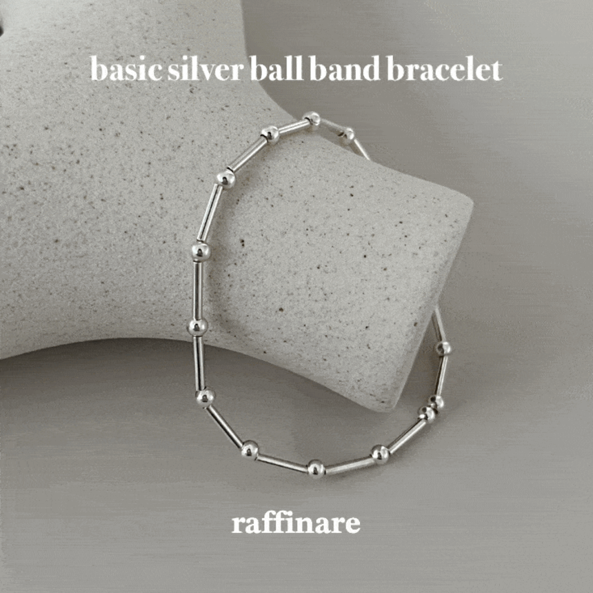 basic silver ball band bracelet