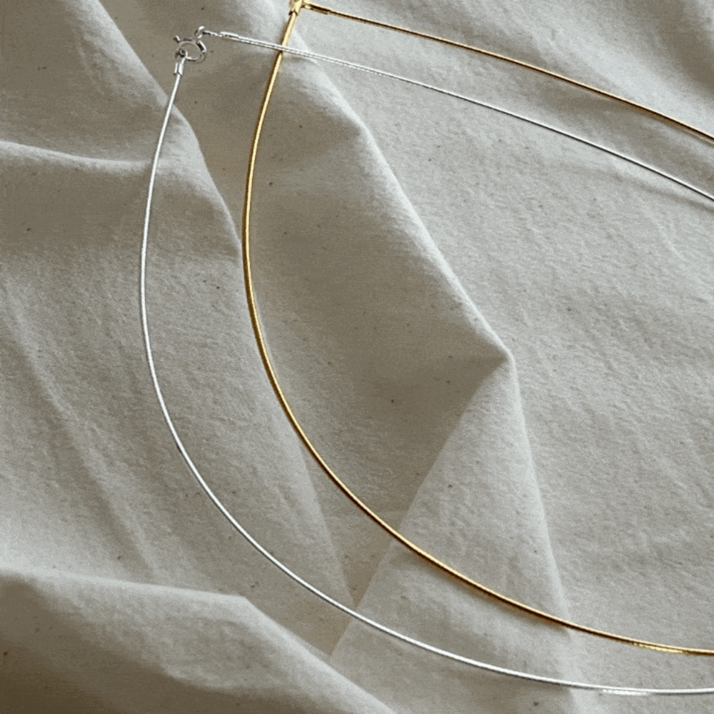 1mm slim wire necklace