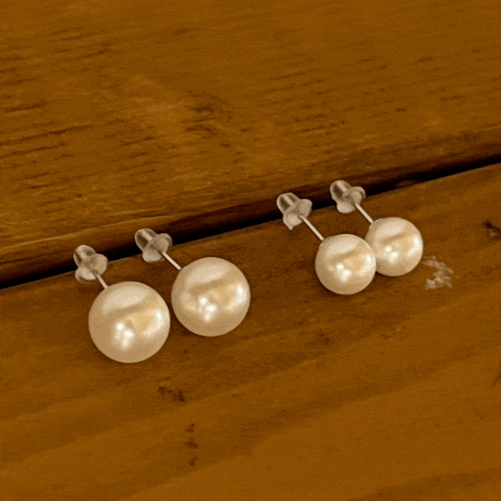 swal simple pearl stud earing (8mm/10mm)