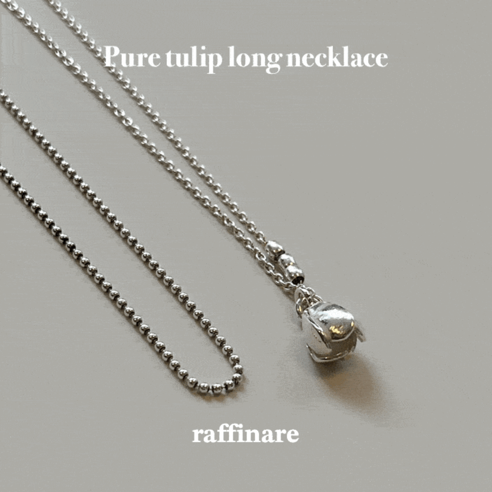Pure tulip long necklace