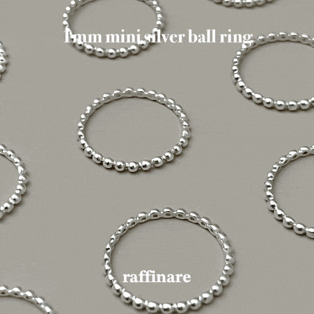 [1+1 할인] 1mm mini silver ball ring