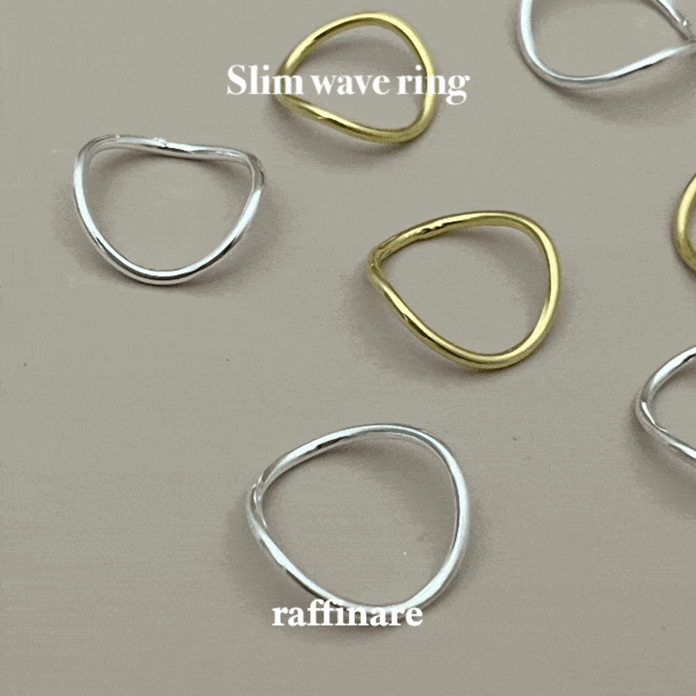 Slim wave ring