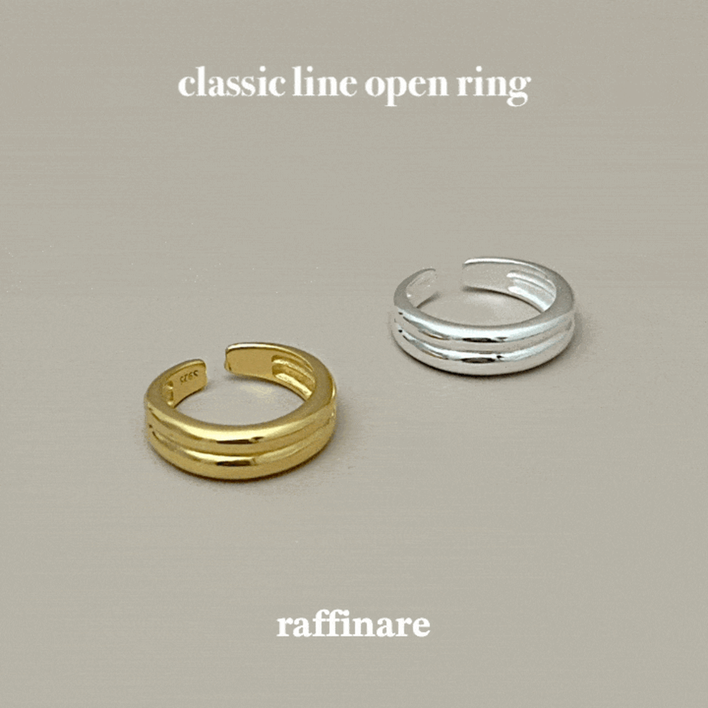 Classic line open ring