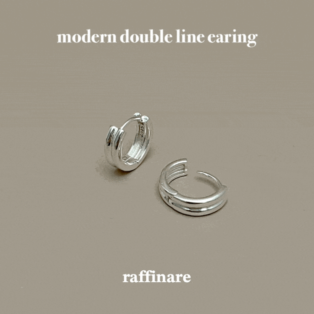 Modern double line earing