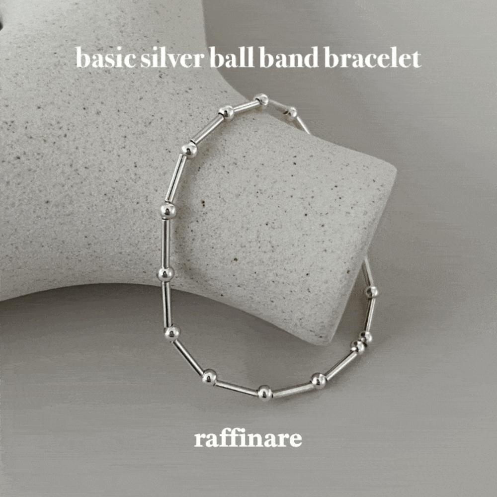 basic silver ball band bracelet
