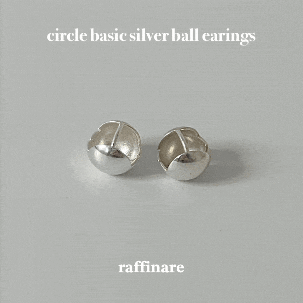 10mm 13mm circle basic silver ball earings