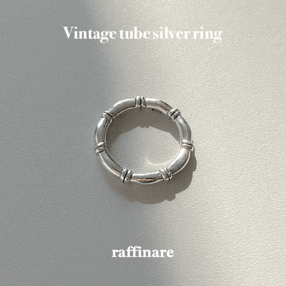 vintage tube silver rings