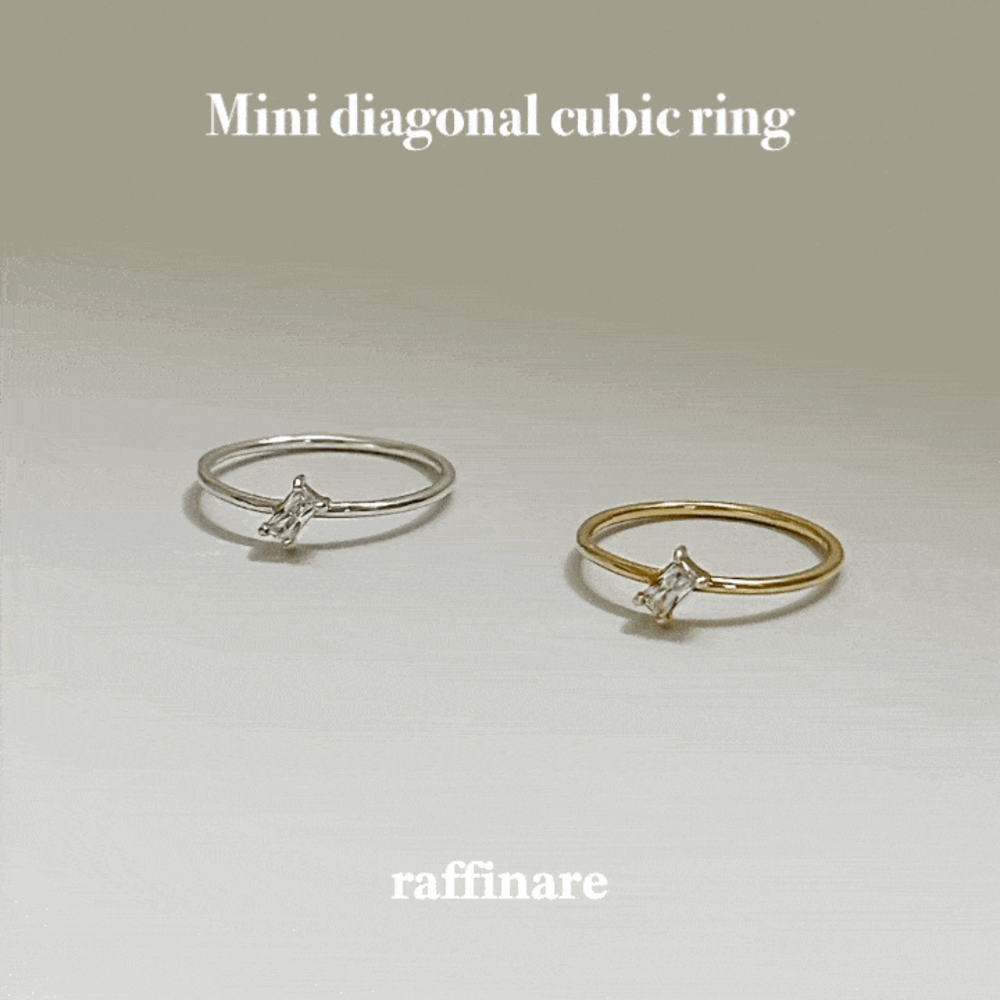 mini diagonal cubic ring