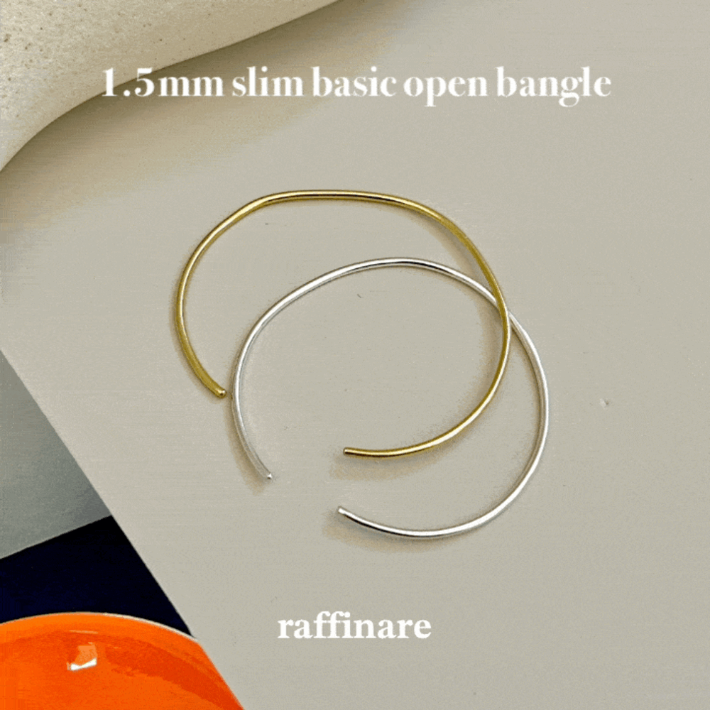 1.5mm slim basic open bangle